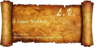 Lippe Viktor névjegykártya